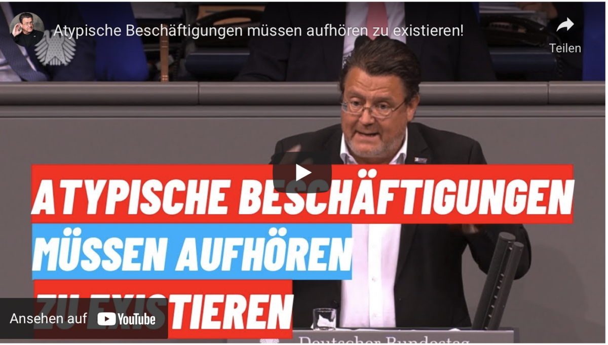 Atypische Beschäftigungen müssen aufhören zu existieren!