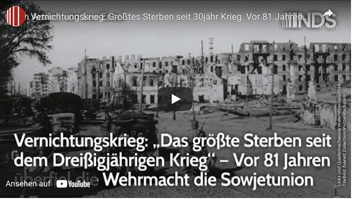 Vernichtungskrieg: Größtes Sterben seit 30jähr Krieg. Vor 81 Jahren überfiel Wehrmacht d Sowjetunion!