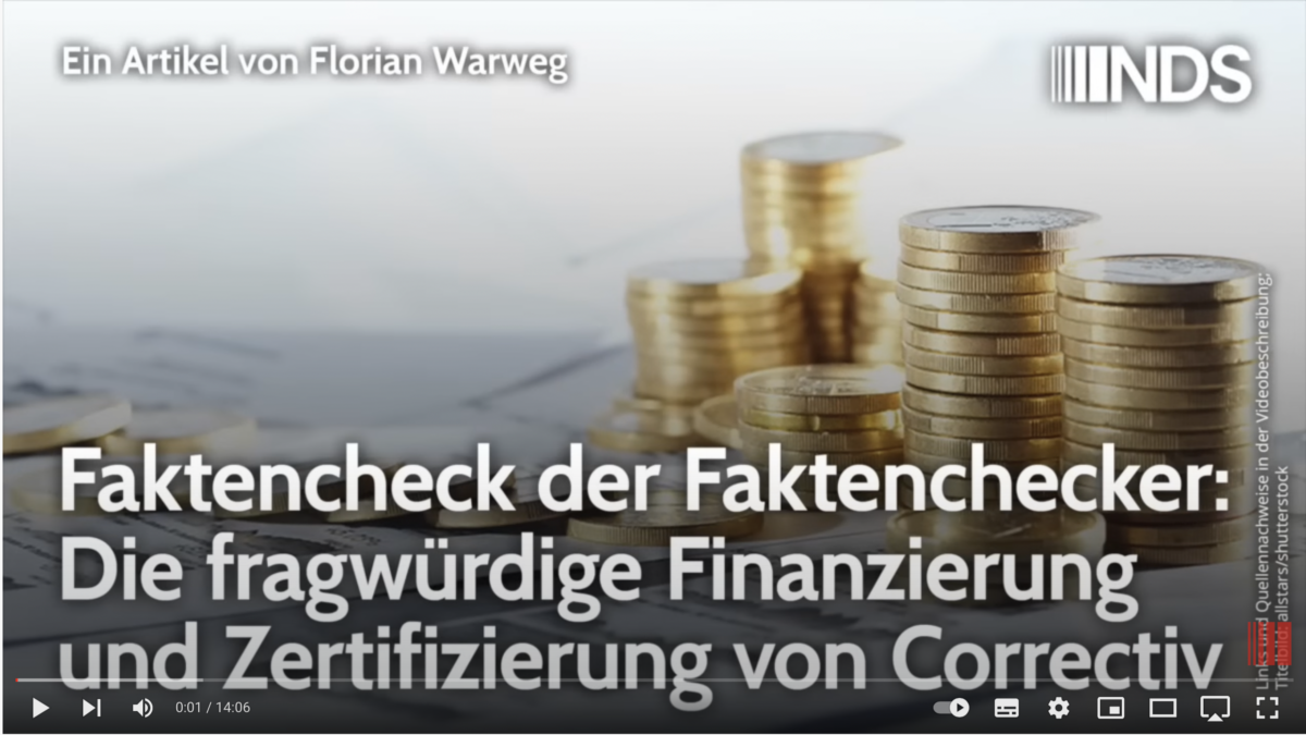 Faktencheck der Faktenchecker: Fragwürdige Finanzierung & Zertifizierung von Correctiv!