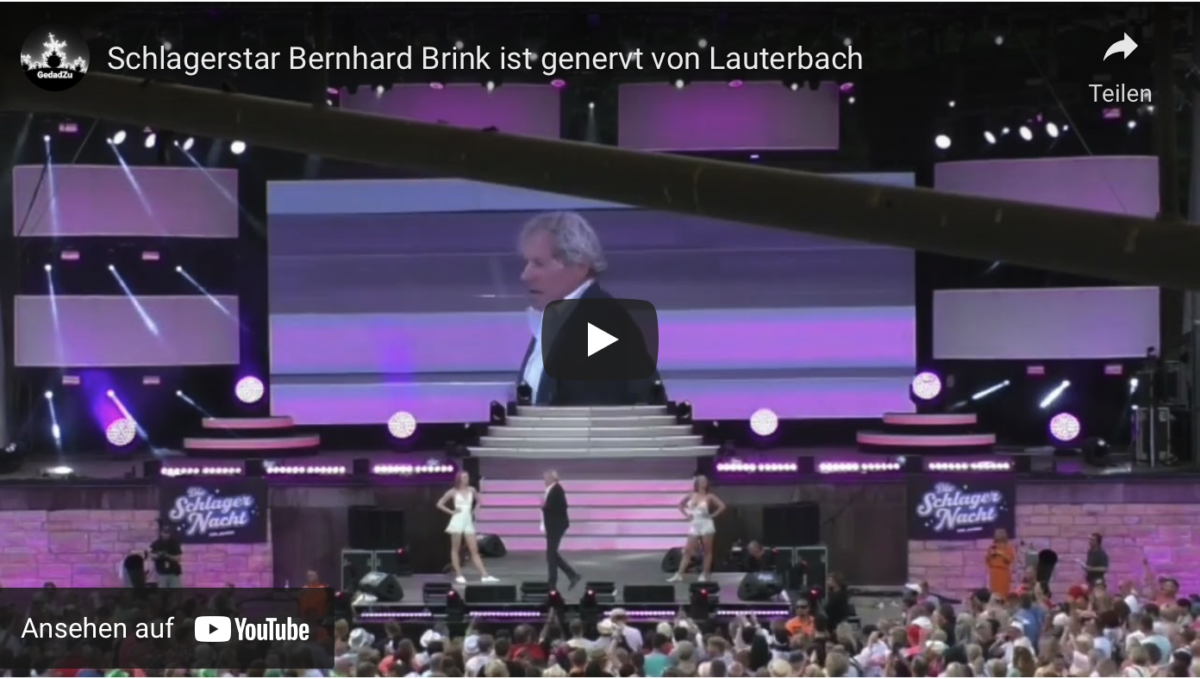 Schlagerstar Bernhard Brink ist genervt von Lauterbach!