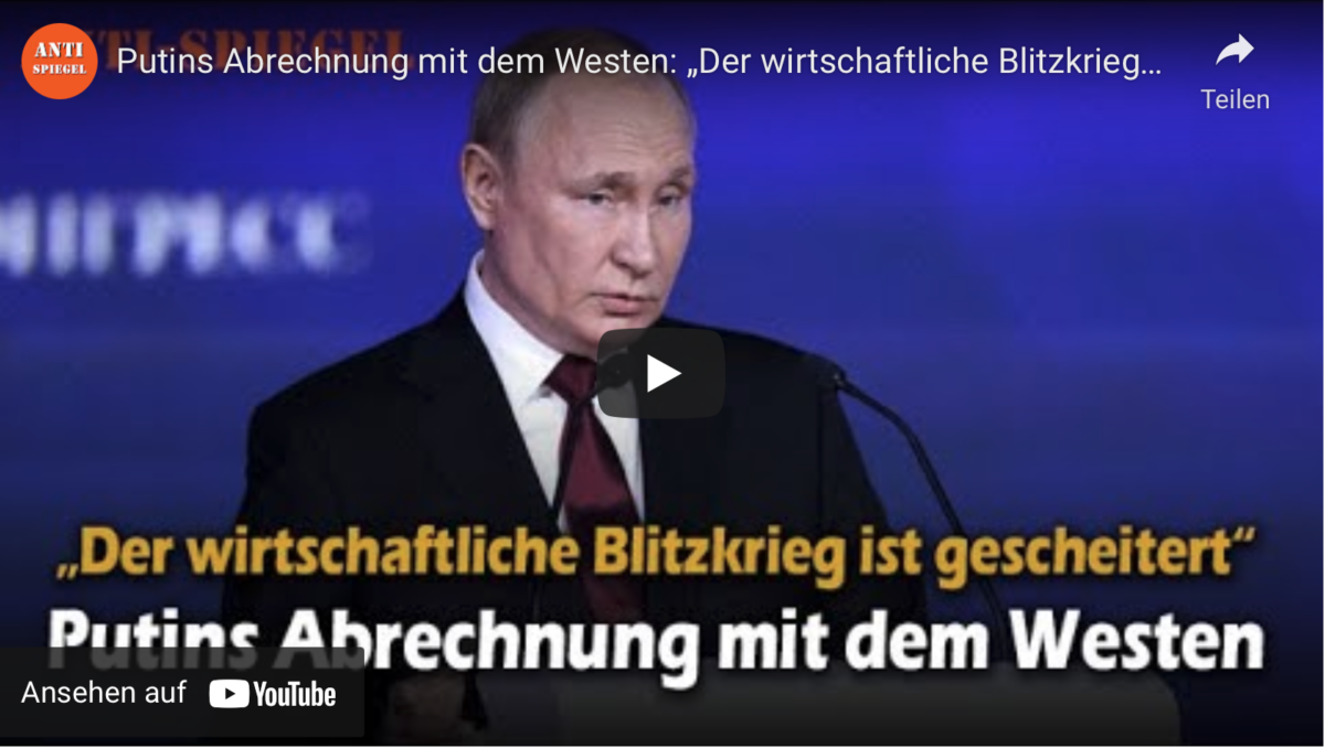 Putins Abrechnung mit dem Westen: „Der wirtschaftliche Blitzkrieg ist gescheitert“!