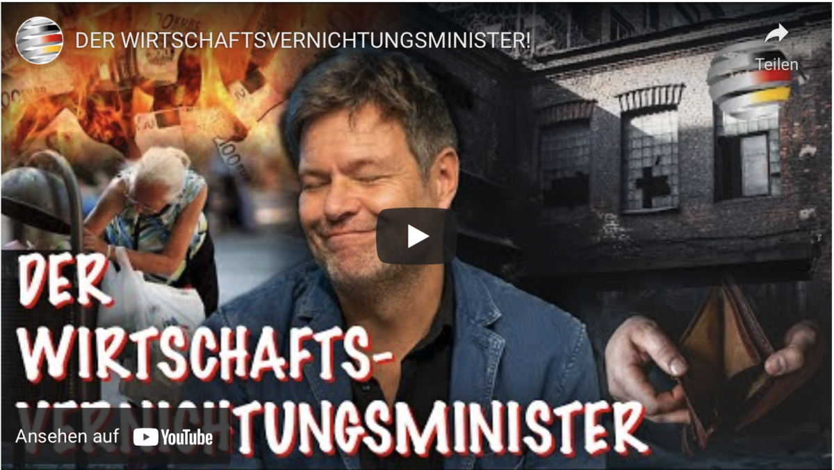 DER WIRTSCHAFTSVERNICHTUNGSMINISTER!