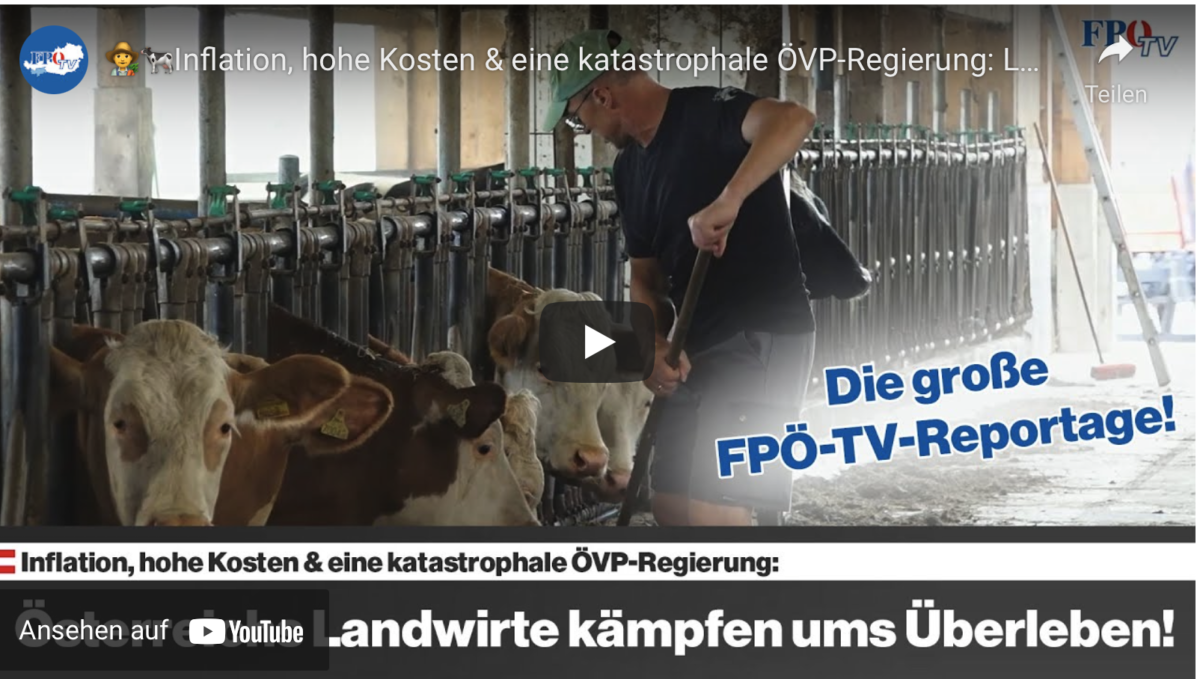 Inflation, hohe Kosten & eine katastrophale ÖVP-Regierung: Landwirte kämpfen ums Überleben!