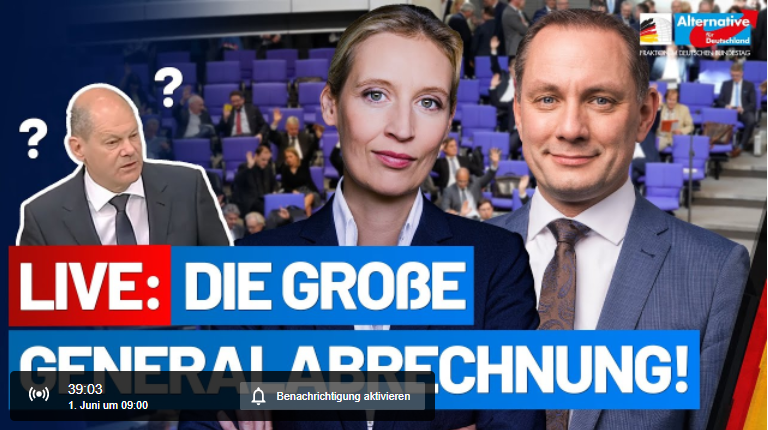 BUNDESTAG LIVE: Generalabrechnung mit Olaf Scholz und seiner Koalition!