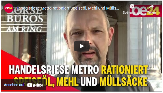 Handelsriese Metro rationiert Speiseöl, Mehl und Müllsäcke