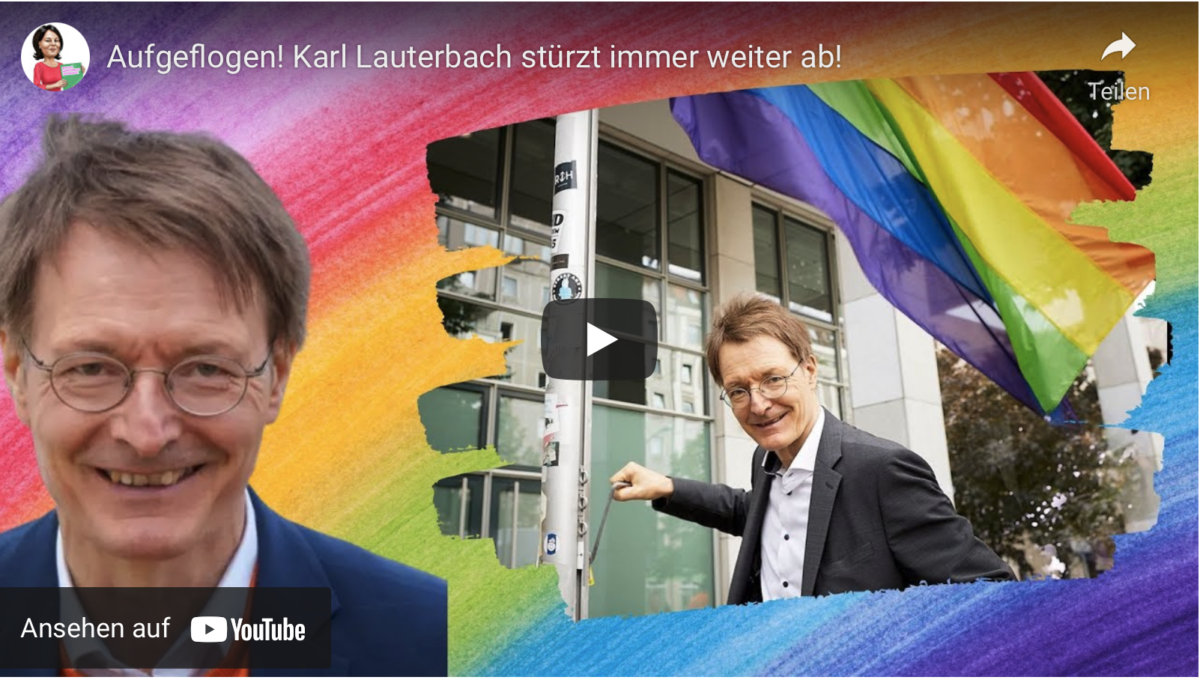 Aufgeflogen! Karl Lauterbach stürzt immer weiter ab!