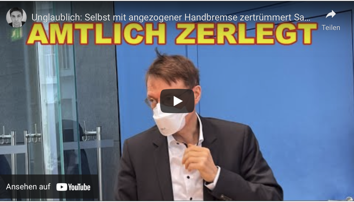 Unglaublich: Selbst mit angezogener Handbremse zertrümmert Sachverständigenausschuss Coronapolitik!