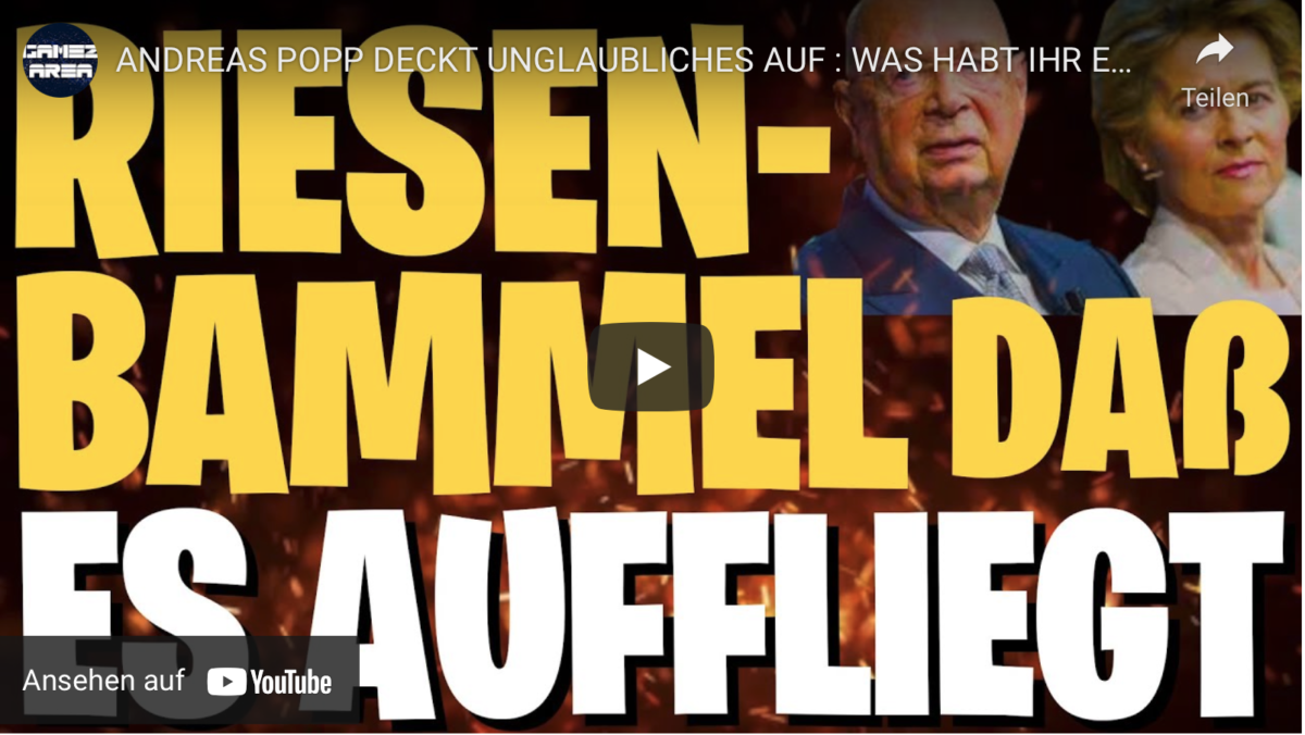 NDREAS POPP DECKT UNGLAUBLICHES AUF : WAS HABT IHR EUCH DABEI GEDACHT !!!
