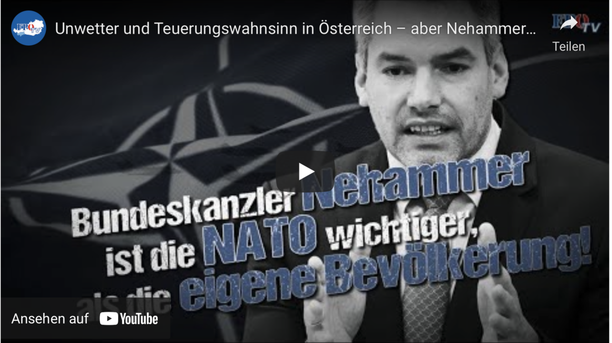 Bundeskanzler Nehammer ist lieber bei der NATO als bei der eigenen Bevölkerung!