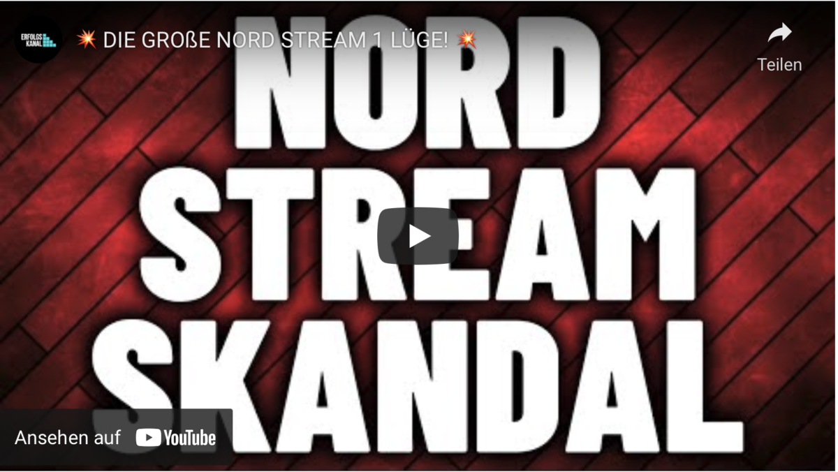 DIE GROßE NORD STREAM 1 LÜGE!