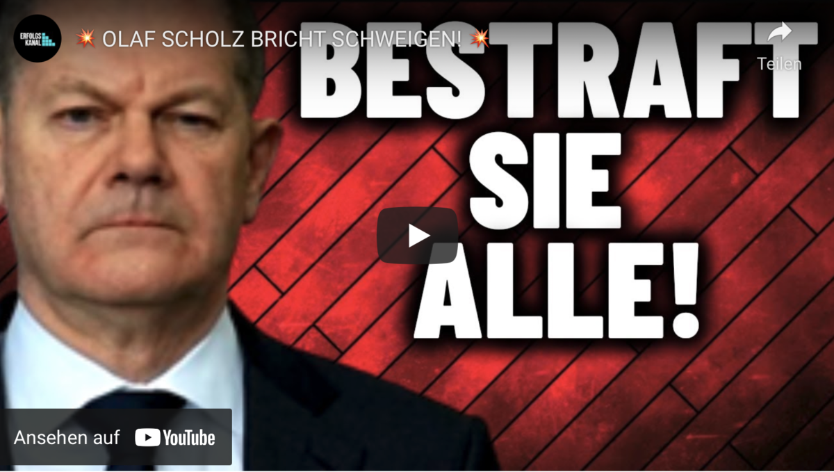 Bestraft Sie ALLE! Überforderter OLAF SCHOLZ BRICHT SCHWEIGEN!
