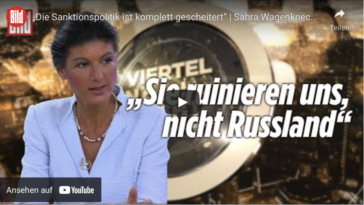 Die Sanktionspolitik ist komplett gescheitert!
