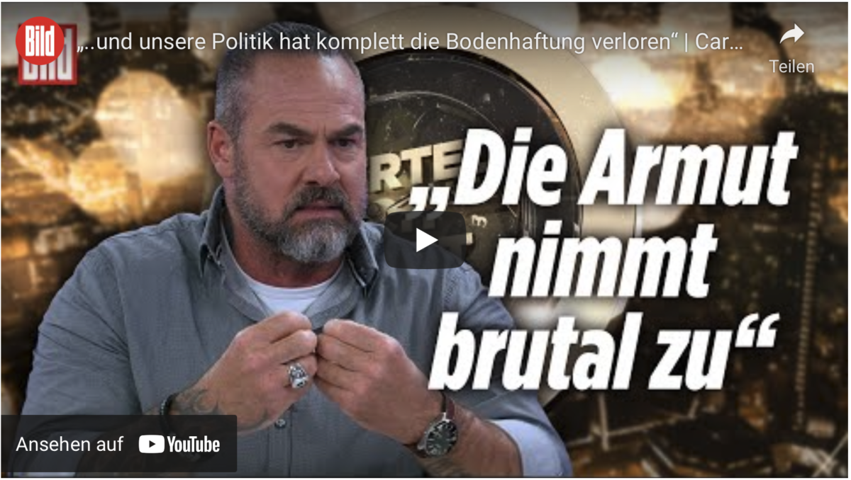 Die Armut nimmt brutal zu! „..und unsere Politik hat komplett die Bodenhaftung verloren“!