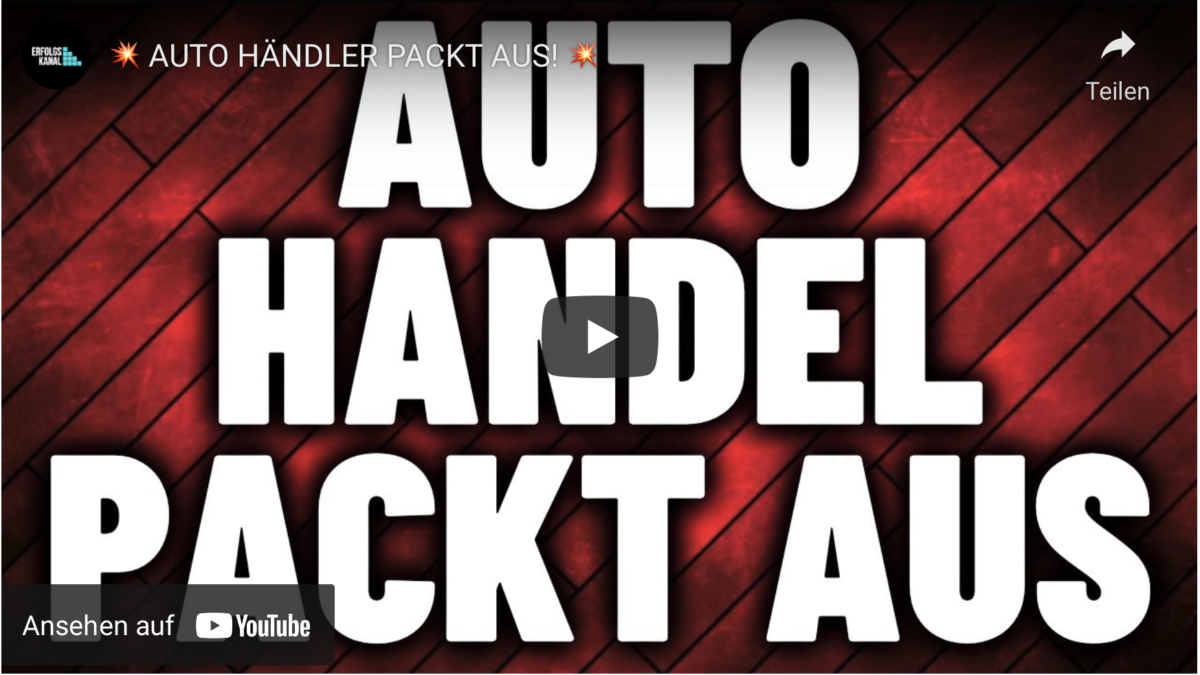 AUTO HÄNDLER PACKT AUS!