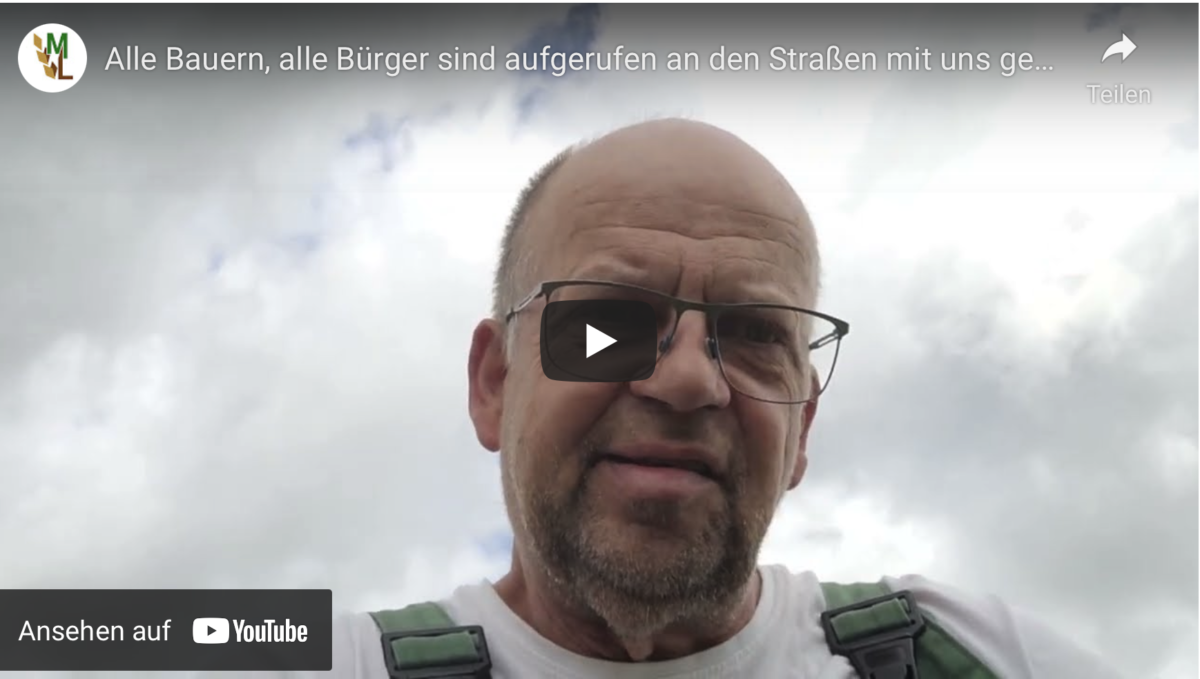 Alle Bauern, alle Bürger sind aufgerufen an den Straßen mit uns gemeinsam ihren Unmut auszudrücken..!