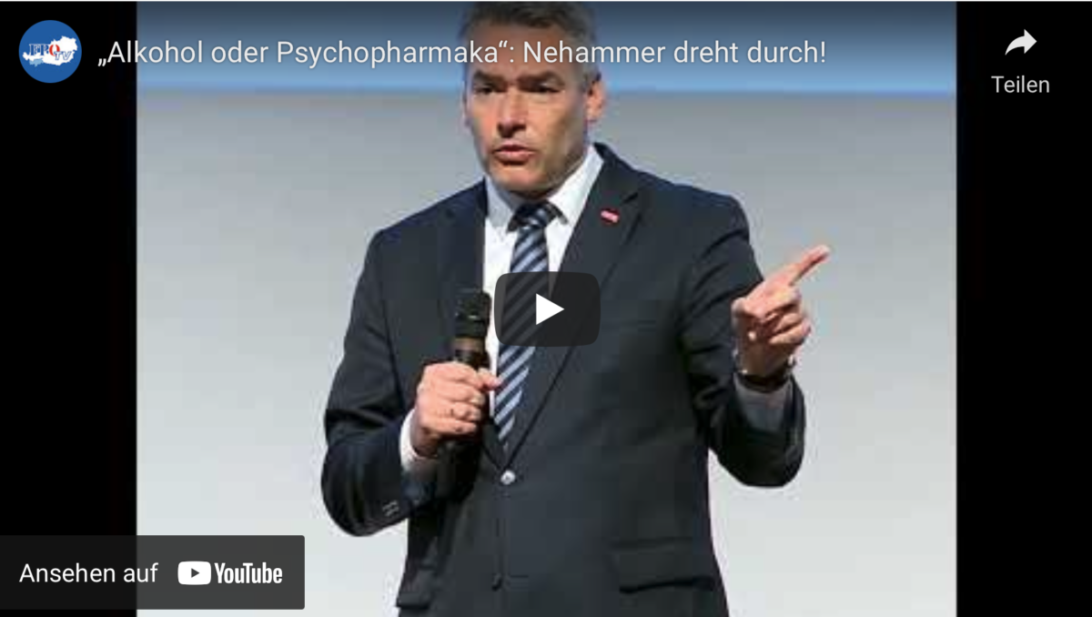 „Alkohol oder Psychopharmaka“: Nehammer dreht durch!