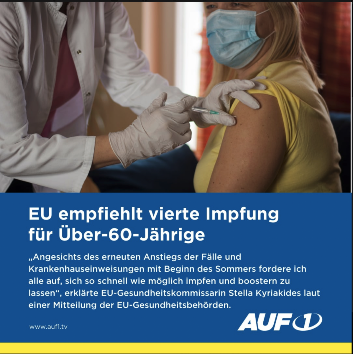 Skandal: EU empfiehlt vierte Impfung für Über-60-Jährige!