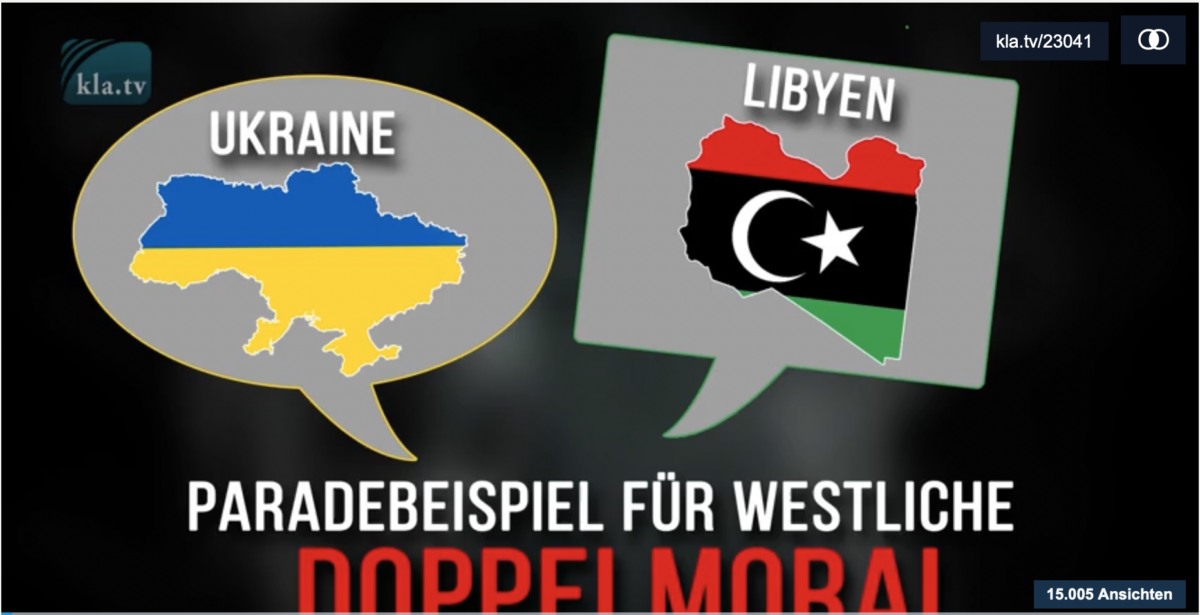 Ukraine / Libyen – Paradebeispiel für westliche Doppelmoral!