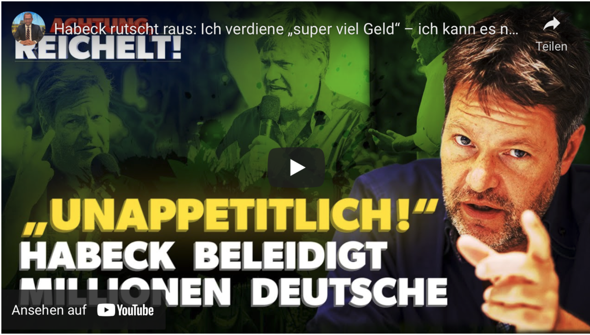 Habeck rutscht raus: Ich verdiene „super viel Geld“ – ich kann es nicht ausgeben!