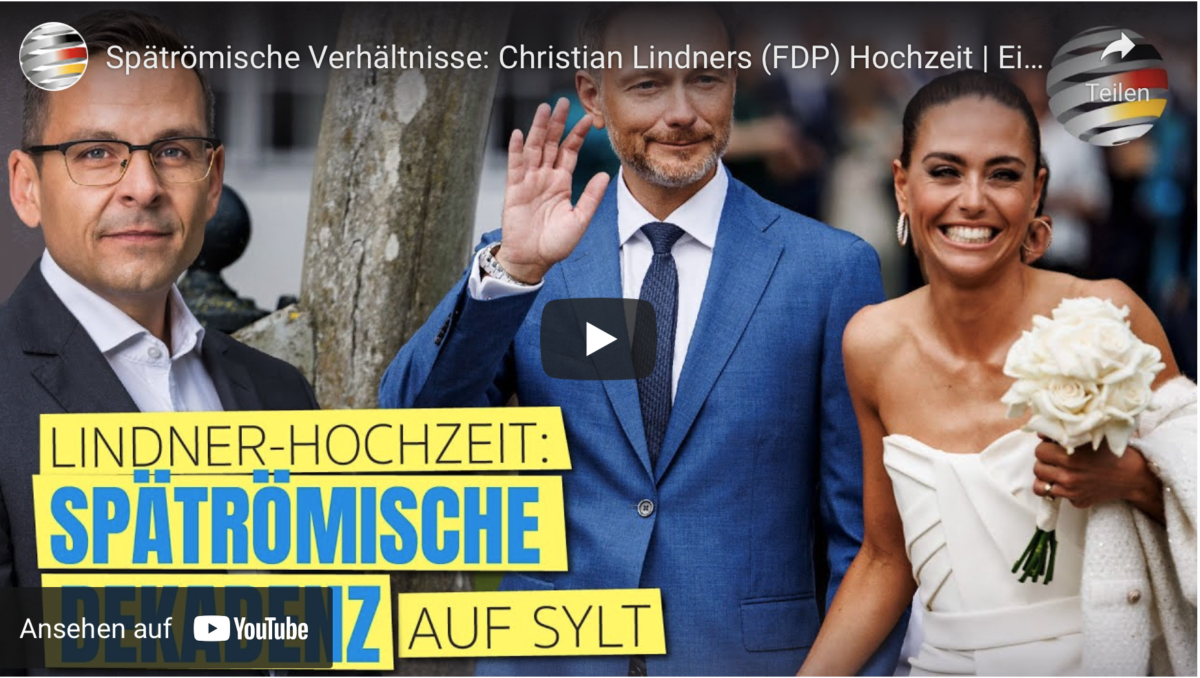 Spätrömische Verhältnisse: Christian Lindners (FDP) Hochzeit!