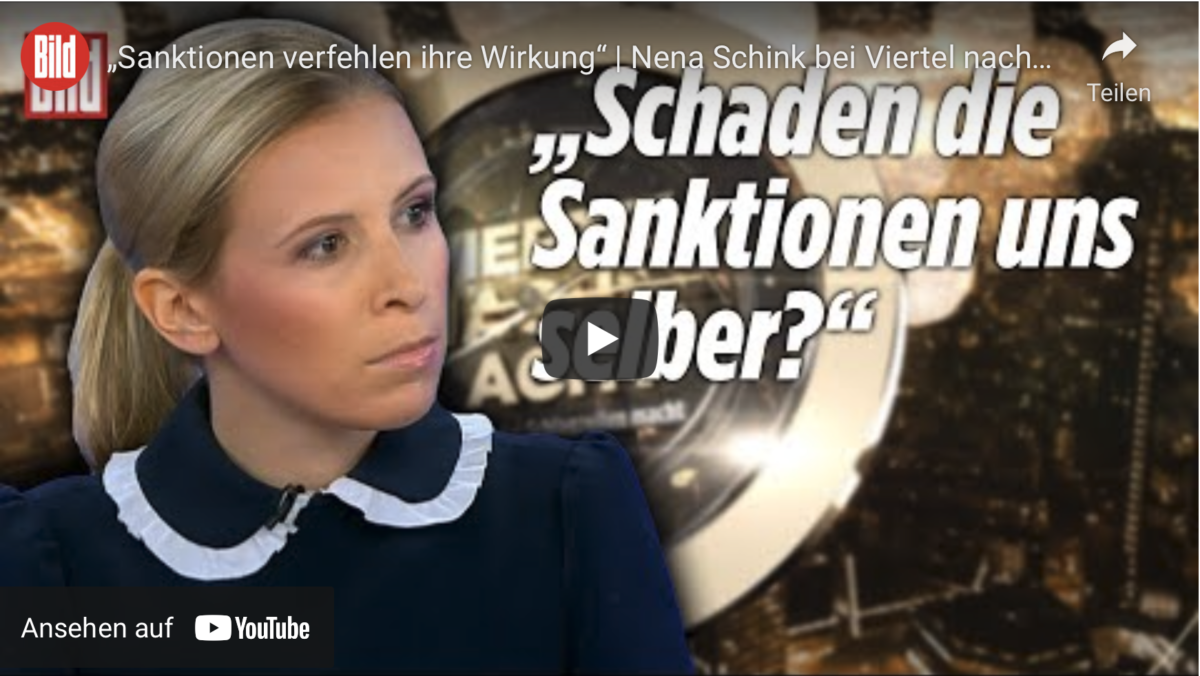 Sanktionen verfehlen ihre Wirkung und Schaden uns selber!