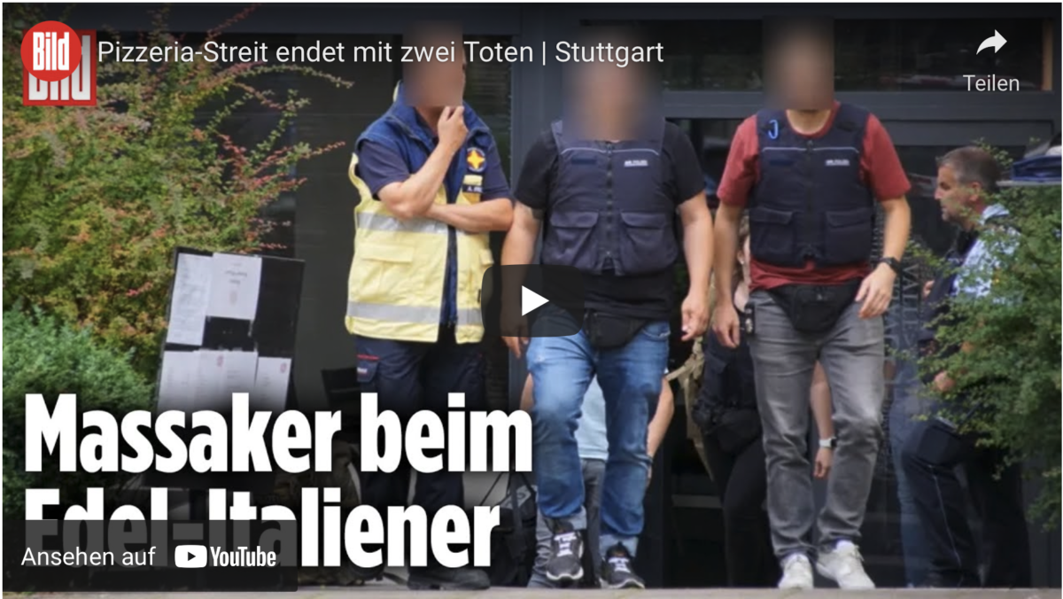 Stuttgart: Pizzeria-Streit endet mit zwei Toten nach Massaker!