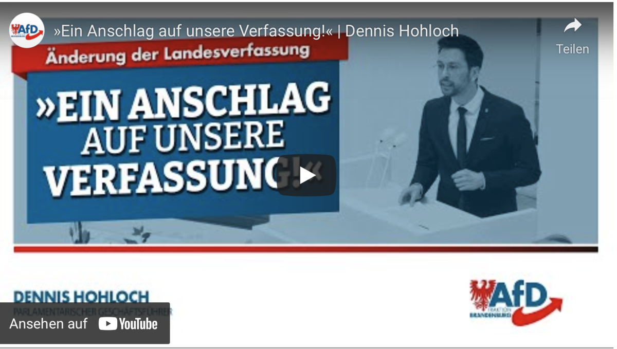 Ein Anschlag auf unsere Verfassung!