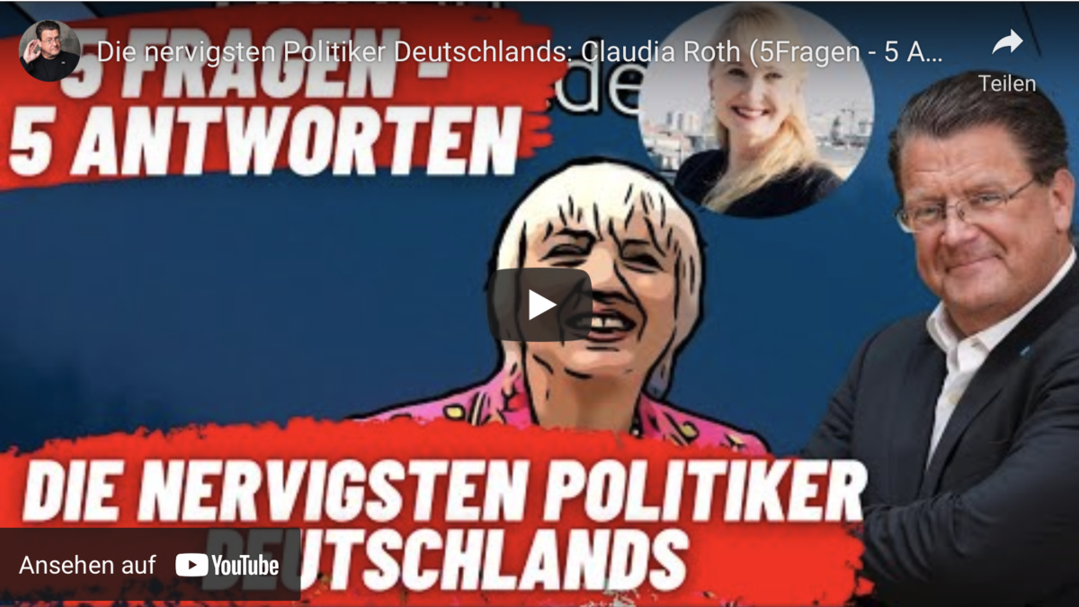 Die nervigsten Politiker Deutschlands: Claudia Roth (5Fragen – 5 Antworten)