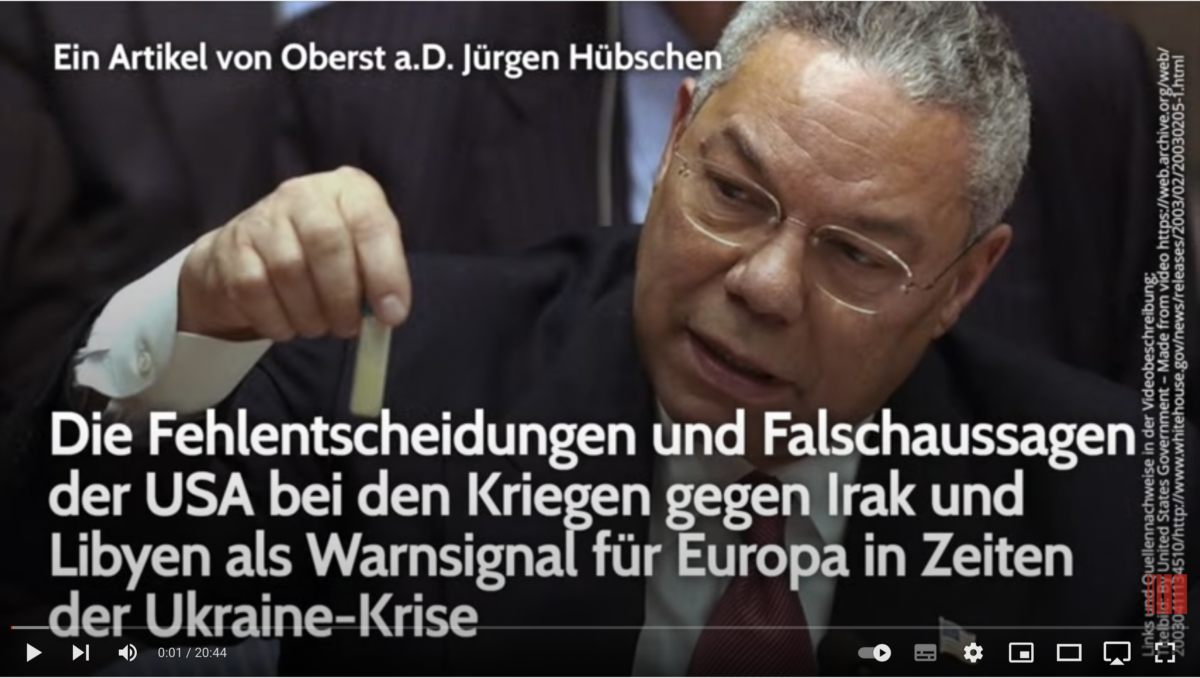 USA Fehlentscheidungen&Falschaussagen bei Kriegen gegen Irak&Libyen als Warnsignal für Europa!