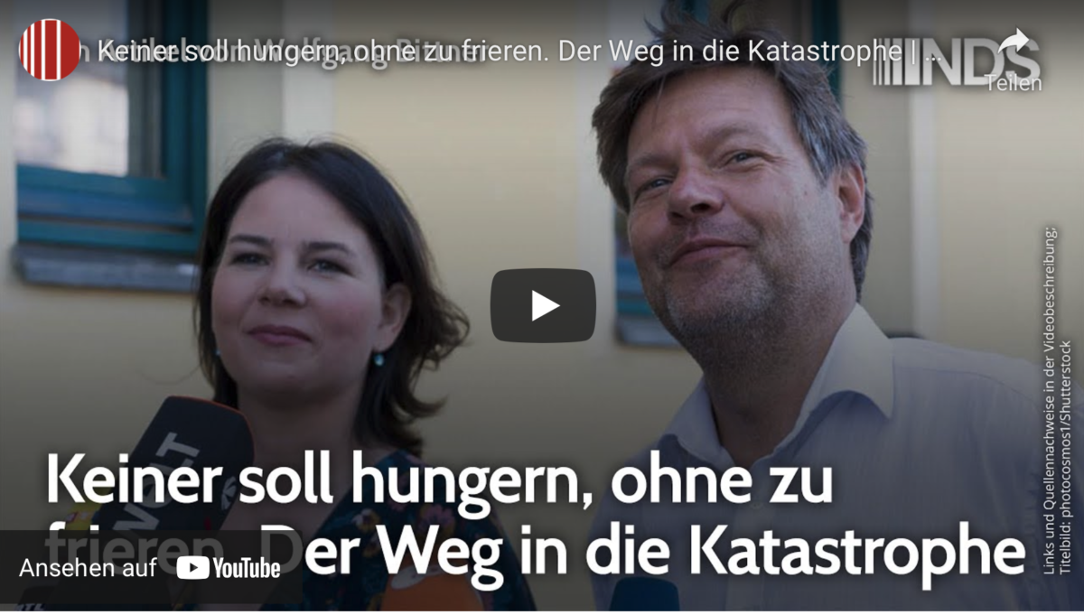 Keiner soll hungern, ohne zu frieren. Der Weg in die Katastrophe!
