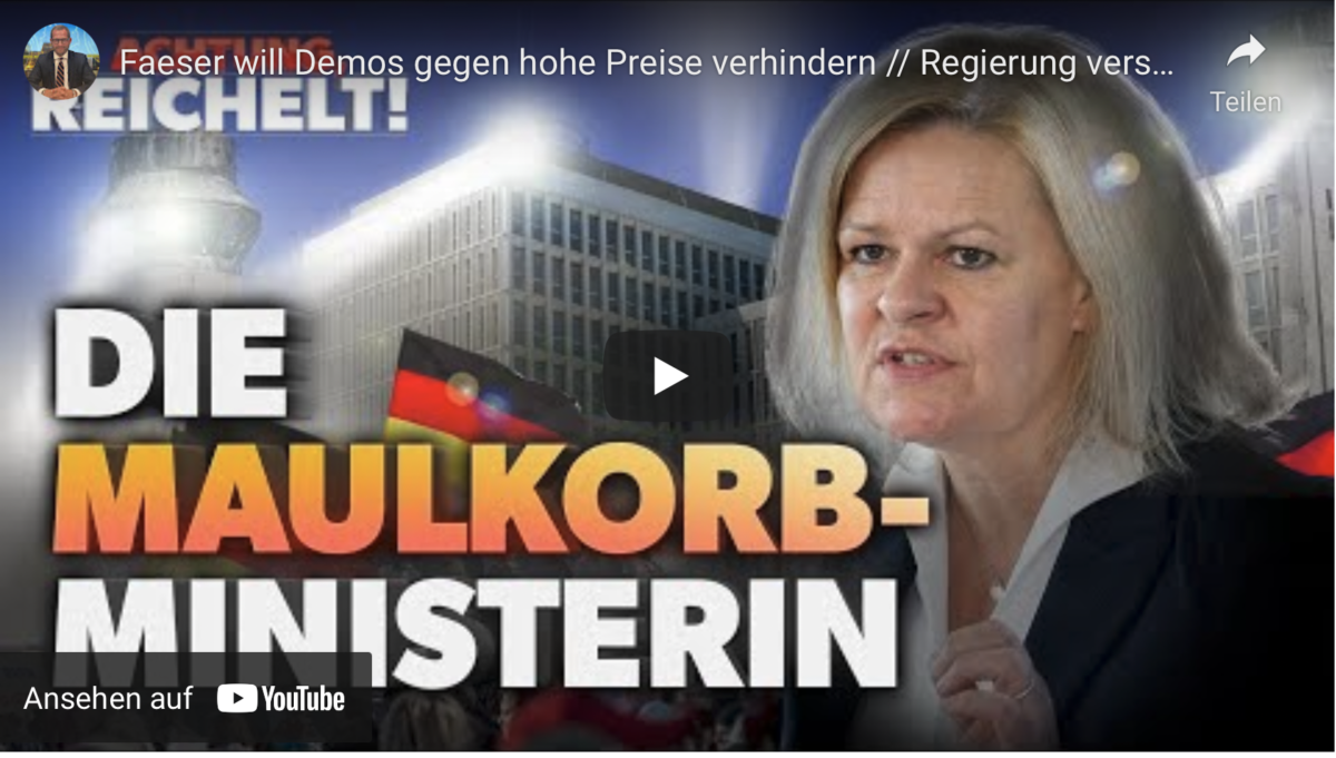 Faeser will Demos gegen hohe Preise verhindern – Regierung versagt beim Energie-Schock!