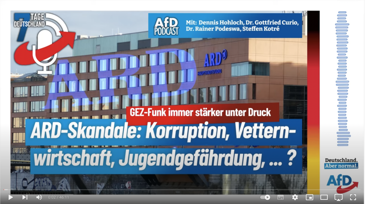 ARD unter Druck! | 7 Tage Deutschland, Ausgabe 29/22 des AfD-Wochenendpodcasts vom 22.07.2022