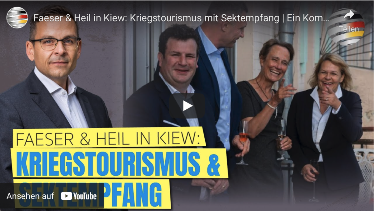 Faeser & Heil in Kiew: Kriegstourismus mit Sektempfang!