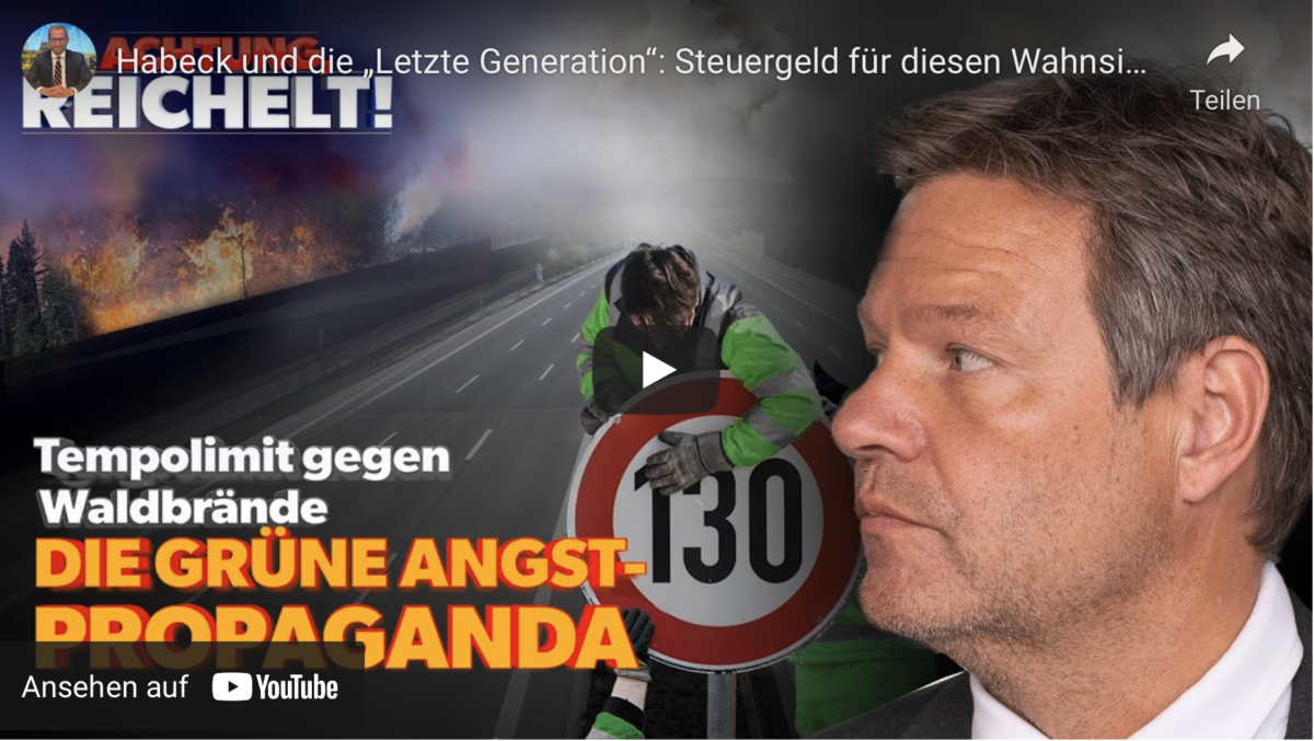 Habeck und die „Letzte Generation“: Steuergeld für diesen Wahnsinn!