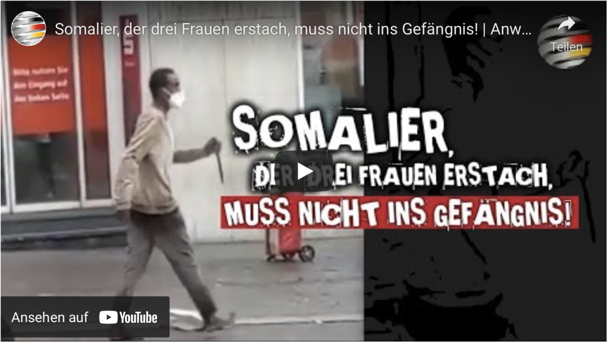 Somalier, der drei Frauen erstach, muss nicht ins Gefängnis!
