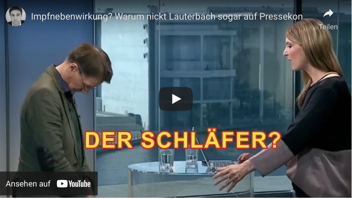 Impfnebenwirkung? Warum nickt Lauterbach sogar auf Pressekonferenzen und in Fernsehinterview ein?