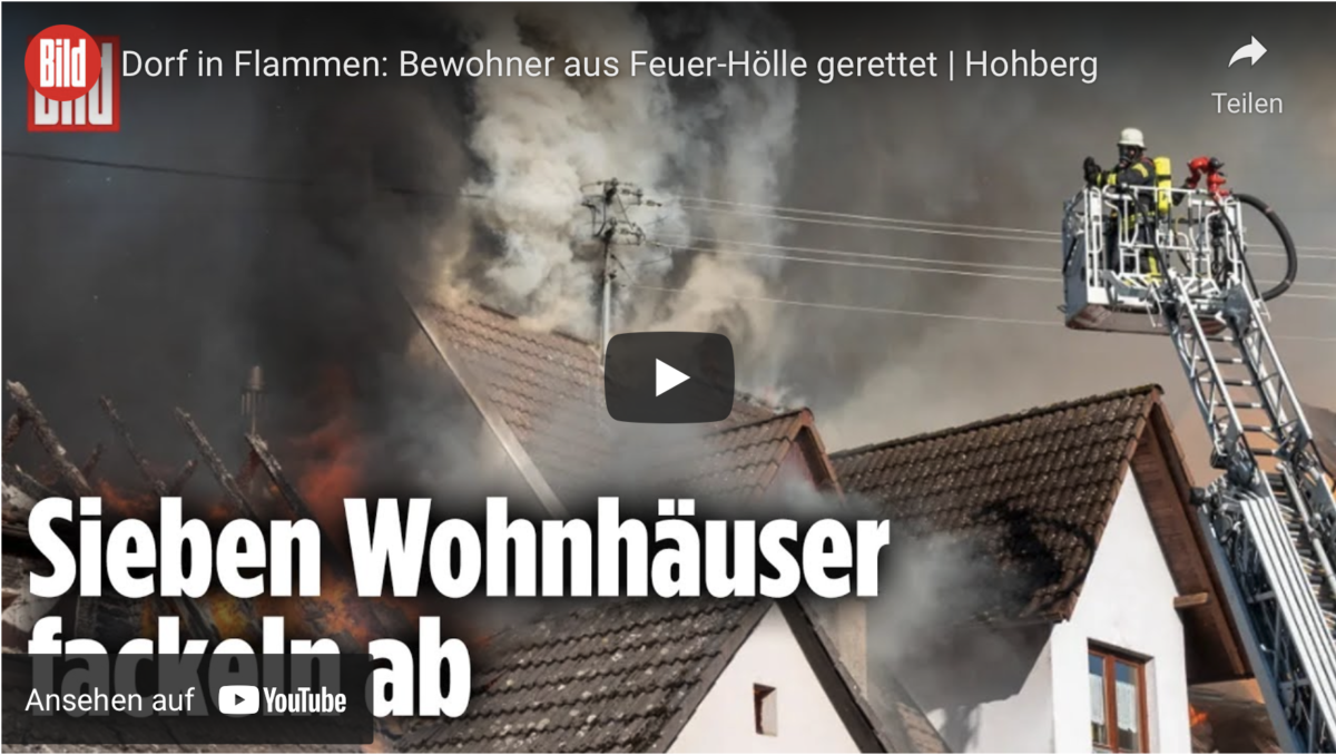 Hohberg: Dorf in Flammen: Bewohner aus Feuer-Hölle gerettet!