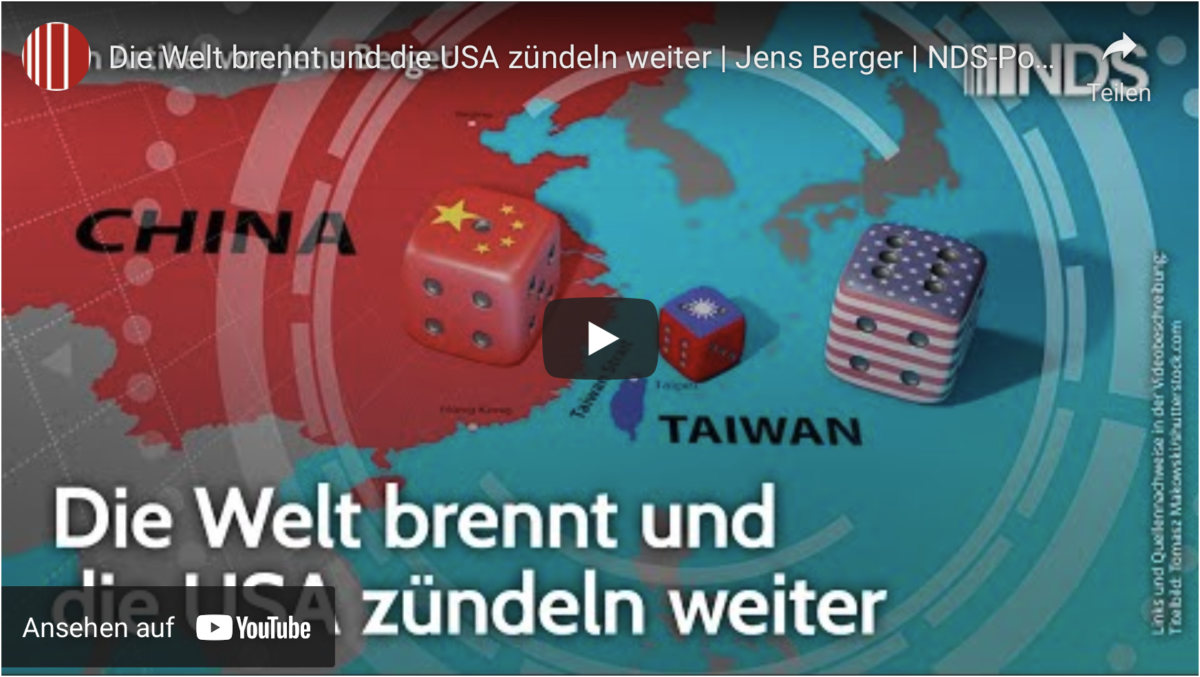 Die Welt brennt und die USA zündeln weiter!