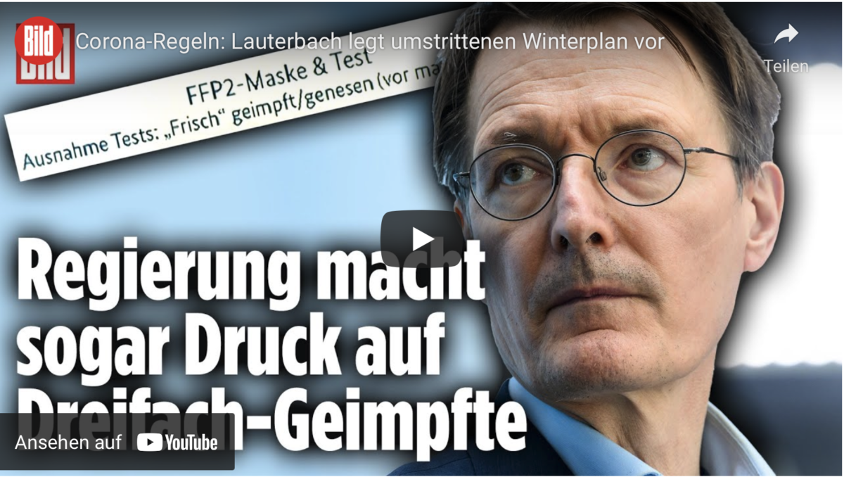 Corona-Regeln: Lauterbach legt umstrittenen Winterplan vor!