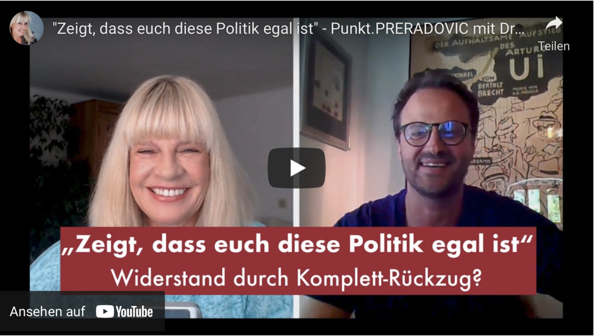 „Zeigt, dass euch diese Politik egal ist“ – Punkt.PRERADOVIC mit Dr. Milosz Matuschek