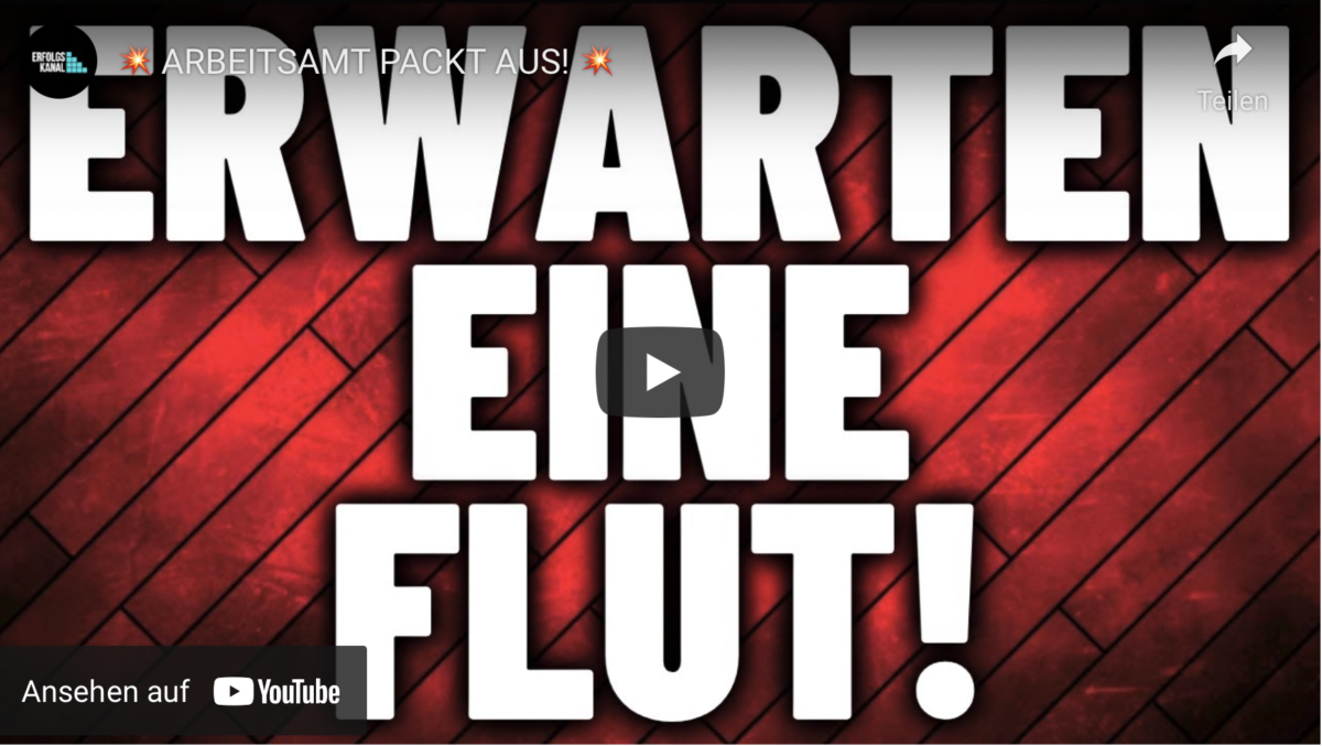 ARBEITSAMT PACKT AUS! Erwarten eine Flut!