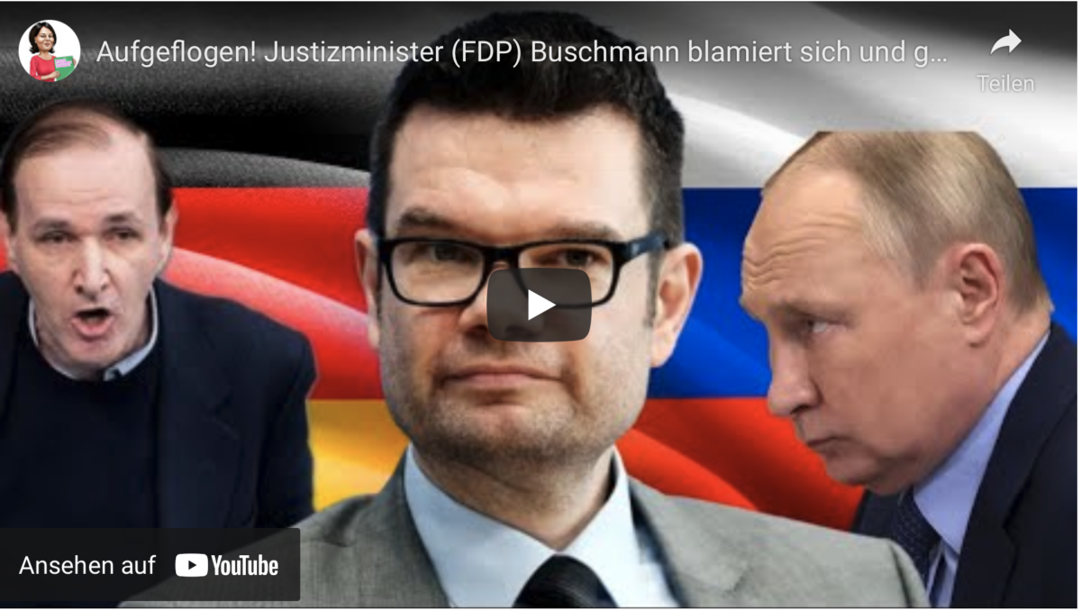 Aufgeflogen! Justizminister (FDP) Buschmann blamiert sich und ganz Deutschland bis auf die Knochen!