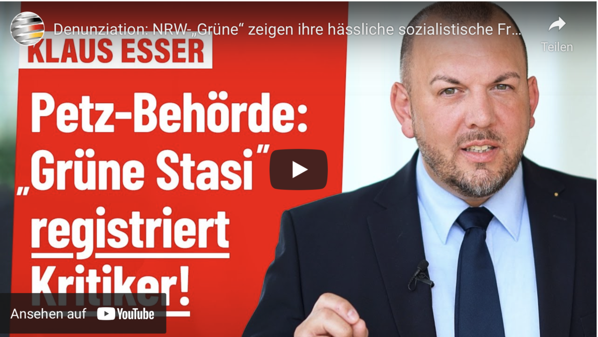 Denunziation: NRW-„Grüne“ zeigen ihre hässliche sozialistische Fratze