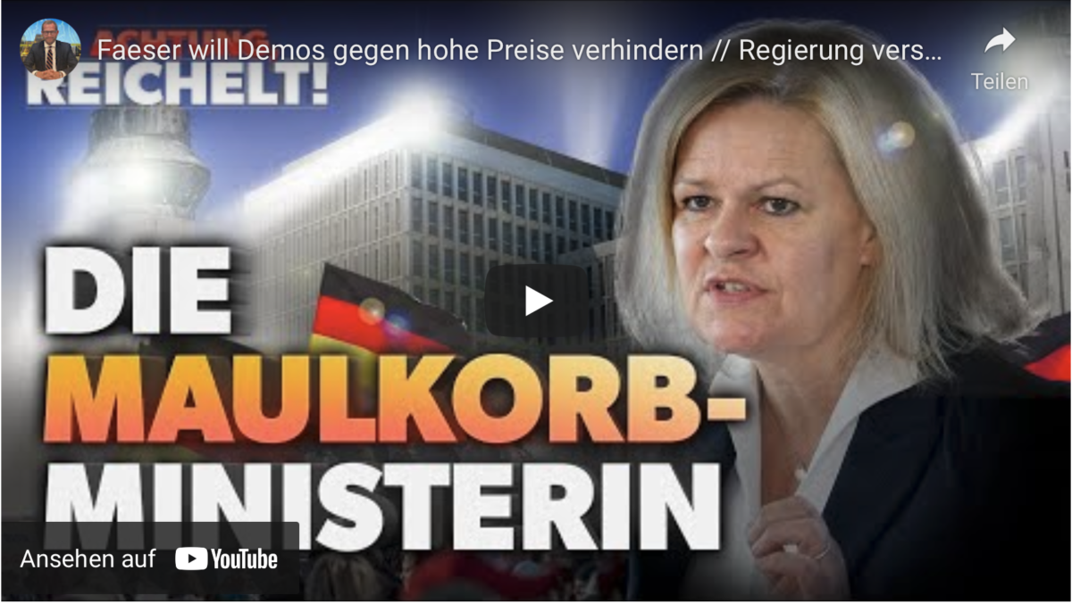 Faeser will Demos gegen hohe Preise verhindern // Regierung versagt beim Energie-Schock!