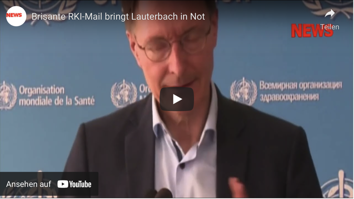 Brisante RKI-Mail bringt Lauterbach in Not