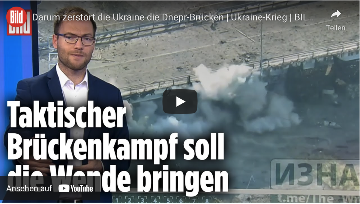 Darum zerstört die Ukraine die Dnepr-Brücken!