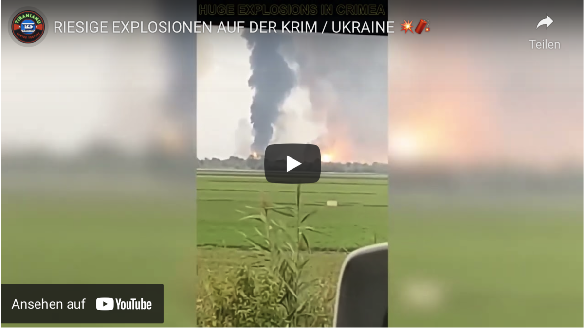 Ukrainekrieg! Heftige Explosionen auf russischer Militärbasis auf der Krim!