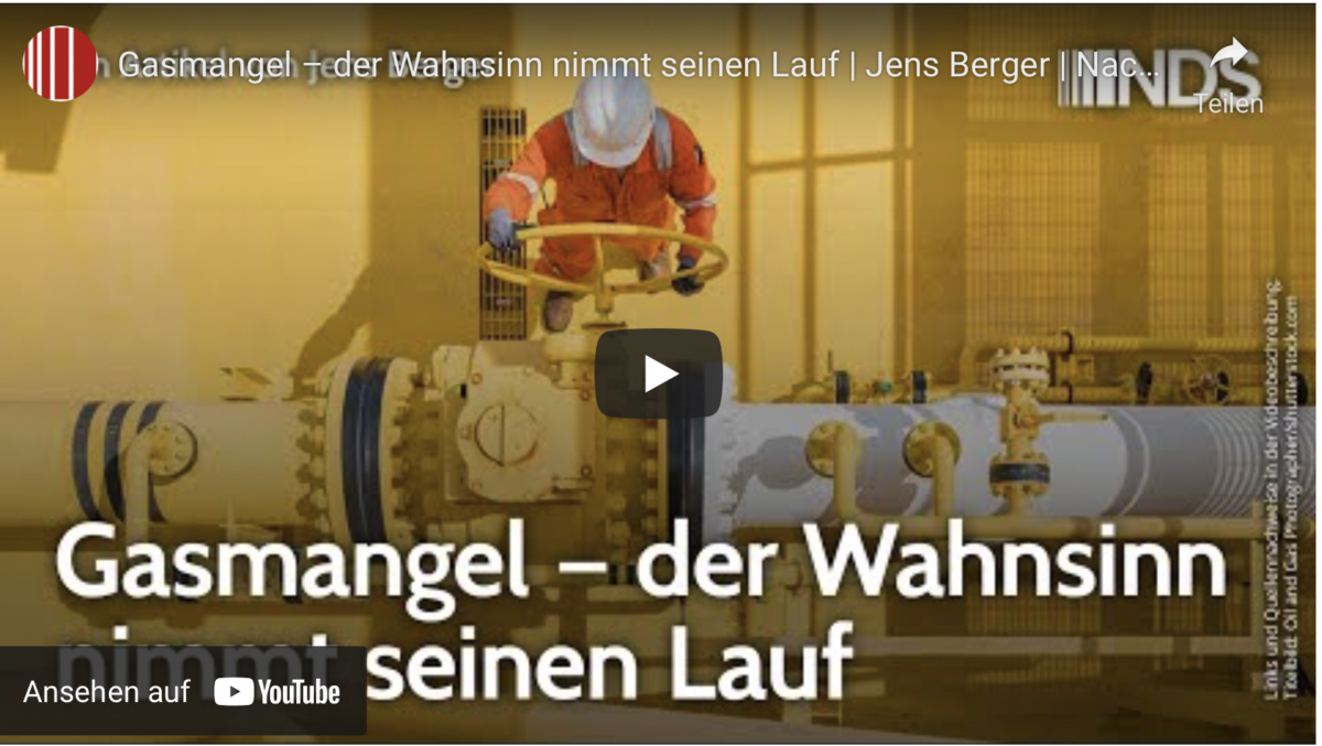 Gasmangel – der Wahnsinn nimmt seinen Lauf!