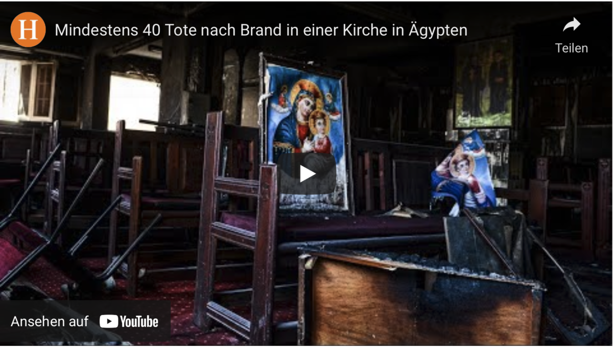 Mindestens 40 Tote nach Brand in einer Kirche in Ägypten!