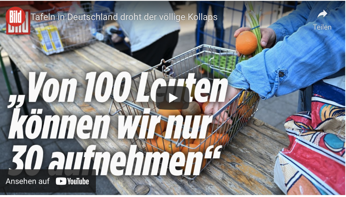 Tafeln in Deutschland droht der völlige Kollaps!